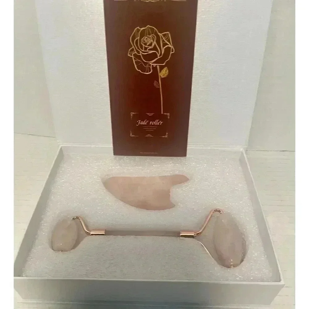 Huefull Gua Sha‎ Facial Tool & Jade Roller Set for Skin Care Reduce Puffiness